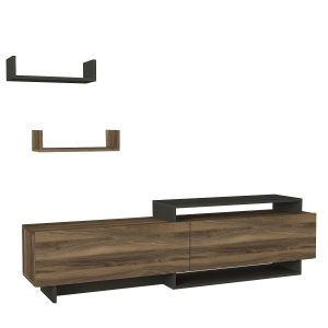 Σύνθετο ArteLibre WENDY Καρυδί/Ανθρακί 180×31.4×48.6cm