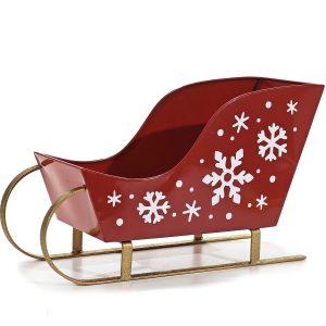 Χριστουγεννιάτικο Έλκηθρο Μεταλλικό 41x25cm