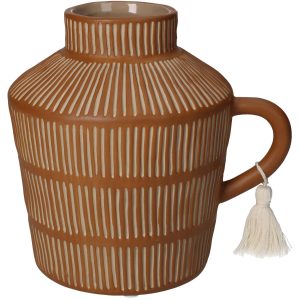 Βάζο ArteLibre Καφέ Κεραμικό 18.4×14.8×17.9cm