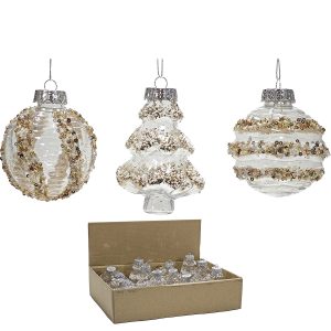 Χριστουγεννιάτικη Μπάλα 80mm Σε 2 Σχέδια