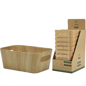 Καλάθι Φυσικό Ξύλο/Ανακυκλωμένο Χαρτί/Πλαστικό 26x18x11cm Σε 10 Χρώματα