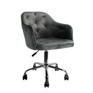 Πολυθρόνα Γραφείου ArteLibre OXLEY Γκρι Βελούδο 53.5×56.5×75-85cm