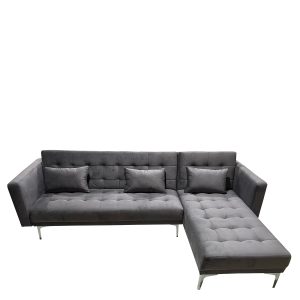 Καναπές Κρεβάτι Γωνιακός ArteLibre ARION Γκρι Ύφασμα 244x162x84cm