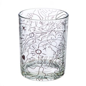 Ανεμοφωτιστικό ‘Modern Art’ Γυαλί Μαύρο/Διάφανο 12.5x10cm