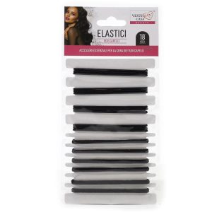 Ελαστικά Μαλλιών Μαύρο Σετ 16Τμχ