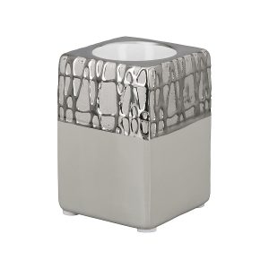 Θήκη Ρεσώ ArteLibre Λευκό/Ασημί Κεραμικό 6.5×6.5x9cm