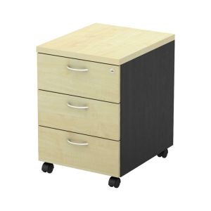 ΣΥΡΤΑΡΙΕΡΑ Τροχήλατη, Με 3 συρτάρια, Απόχρωση Dark Grey – Beech