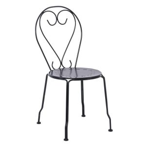 BISTRO Καρέκλα Μέταλλο Βαφή Μαύρο – Στοιβαζόμενη