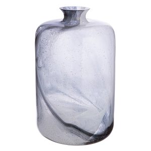 Βάζο γιακά “Fumo” Γυάλινα Σκεύη Μαύρο Λευκό D195X32Cm D195X32Cm