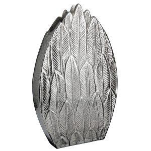 Βάζο ArteLibre Φτερά Ασημί Αλουμίνιο 6x18x28.5cm