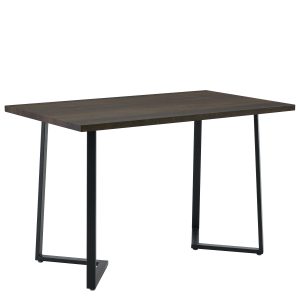 Τραπέζι Τραπεζαρίας ArteLibre WINFORD Καρυδί/Μαύρο Μέταλλο/Μοριοσανίδα 120x70x76cm