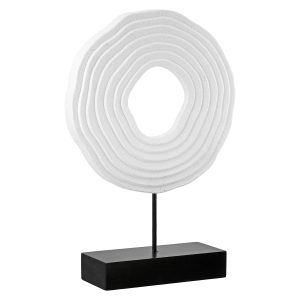 Ανάγλυφο Σταντ ‘Pezzo’ MDF Μαύρο/Λευκό 6.5x20x30cm