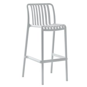 Σκαμπό Bar ArteLibre TAHITI Λευκό PP 47x38x102cm