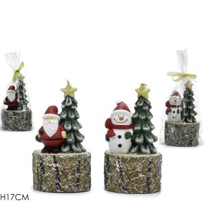 Χριστουγεννιάτικο Κερί Με Χαρακτήρες 17cm Σε 2 Σχέδια