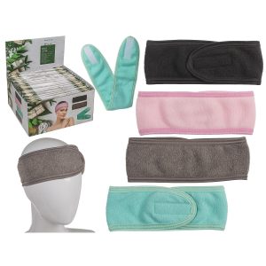 Κορδέλα Μαλλιών Spa & Beauty 100% Polyester 60x6cm Σε 4 Χρώματα