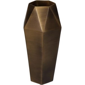 Βάζο ArteLibre Μπρονζέ Μέταλλο 11.5×11.5×25.5cm