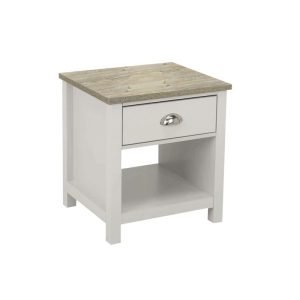 LUXOR Κομοδίνο Απόχρωση Sonoma – Άσπρο