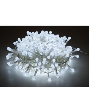 Χριστουγεννιάτικα Φώτα 300 LED Cherry Ψυχρό Λευκό Με Διαφανές Καλώδιο Και Πρόγραμμα