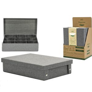 Οργανωτής Χώρου 9 Θέσεων Γκρι Πολυεστέρας 26x34x8.5cm
