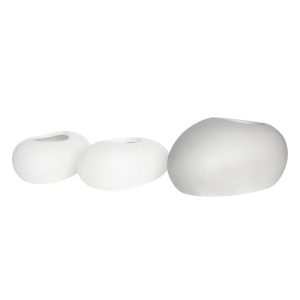 FLOWER POT-ROCK 56x43x29cm, Cement Απόχρωση White