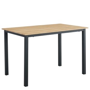 Τραπέζι Τραπεζαρίας ArteLibre VERDELL Sonoma/Μαύρο Μέταλλο/Μοριοσανίδα 110x70x76cm