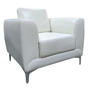 Πολυθρόνα ArteLibre ELFRIC Λευκό PU 89x81x81cm