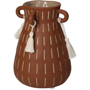 Βάζο ArteLibre Καφέ Κεραμικό 11.6×11.6×15.3cm