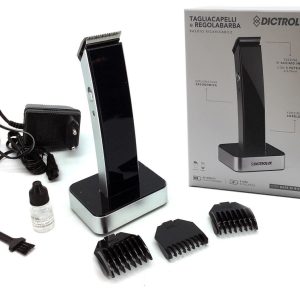 Κουρευτική Μηχανή Επαναφορτιζόμενη Με Βάση Για Γένεια/Μαλλιά 3 Εξαρτήματα Μαύρο 3W