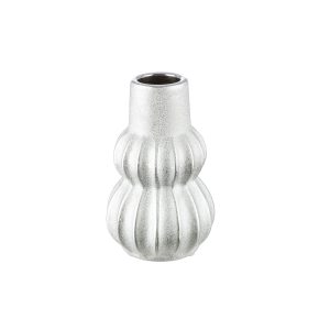 Βάζο Κεραμικό Ασημί χρώμα D10X16Cm D10X16Cm