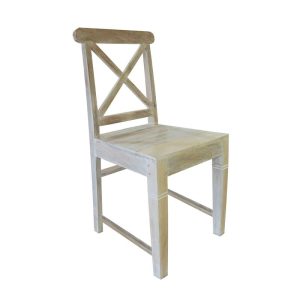 MAISON KIKA Καρέκλα Dining Ξύλo Mango – Antique Άσπρο