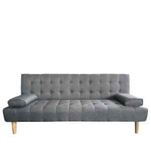 Καναπές Κρεβάτι Τριθέσιος ArteLibre ELFREDA Γκρι Ύφασμα 188x83x83cm