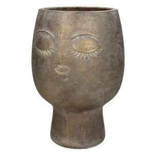 Κασπώ ArteLibre Πρόσωπο Χρυσό Τσιμέντο 17.5×17.5x25cm