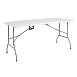 BLOW-R Τραπέζι Συνεδρίου – Catering Πτυσσόμενο (Βαλίτσα), Μέταλλο Γκρι, HDPE Άσπρο 35mm