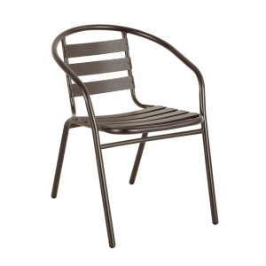 FUNKY Πολυθρόνα Μέταλλο – Αλουμίνιο Βαφή Καφέ