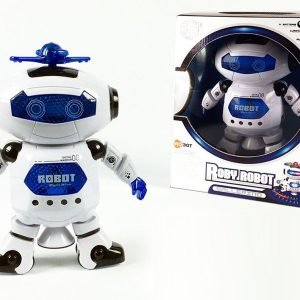 Παιχνίδι Ρομπότ Roby Robot Με Κίνηση Λευκό Πλαστικό Μπαταρίας Για 3+ Ετών