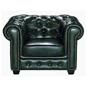 CHESTERFIELD Birmingham Πολυθρόνα Σαλονιού Καθιστικού,Δέρμα Antique Green