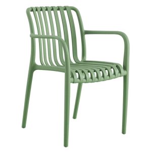 MODA Πολυθρόνα Στοιβαζόμενη PP – UV Protection Απόχρωση Πράσινο