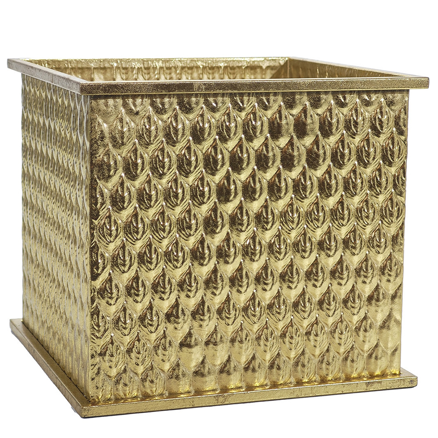 Χριστουγεννιάτικη Γλάστρα Χρυσό 29.5×29.5x26cm