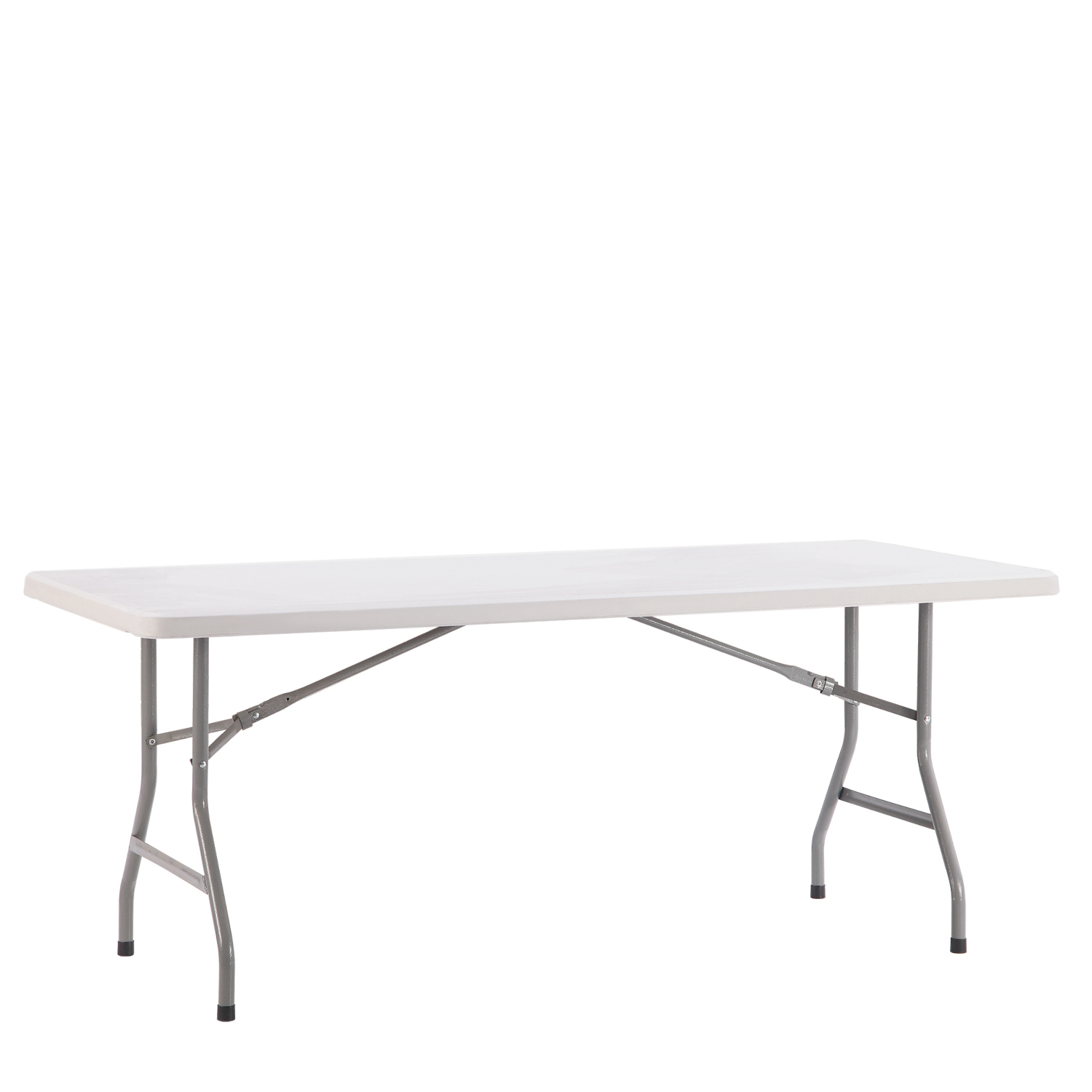 Τραπέζι Catering ArteLibre POPLAR Πτυσσόμενο (Όχι Βαλίτσα) Λευκό/Γκρι HDPE/Μέταλλο 180x75x74cm