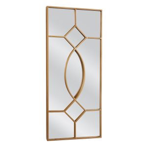 Καθρέπτης Τοίχου ArteLibre ARAGLAS Χρυσό Μέταλλο/Γυαλί 90x2x40cm