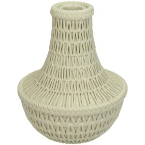 Κηροπήγιο ArteLibre Χάντρες Μπεζ Polyresin 12.5×12.5×15.4cm