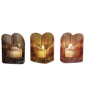 Θήκη Ρεσώ ArteLibre Καρδιά Διάφανο Γυαλί 7×7.5x9cm Σε 3 Αποχρώσεις