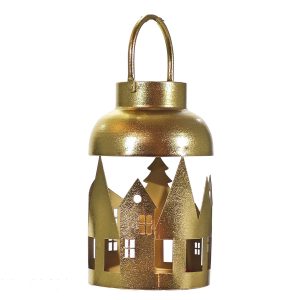 Χριστουγεννιάτικο Φανάρι T-Light 33cm Χρυσό