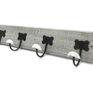 Κρεμάστρα Τοίχου 4 Θέσεων Γκρι Ξύλο/Μέταλλο 60×1.3x12cm