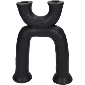 Κηροπήγιο ArteLibre Μαύρο Κεραμικό 19.5×6.5x27cm