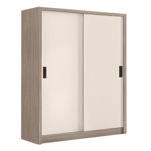 VANITY Ντουλάπα Δίφυλλη – Συρόμενη, Αποχρώσεων Sonoma Oak & Cream