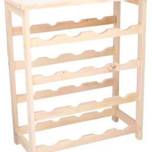 Ραφιέρα Μπουκαλιών Κρασιού 16 Θέσεων Ξύλινη 55x46x23cm