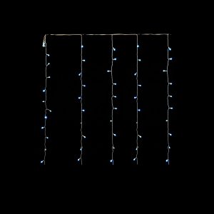 120 LED Κουρτίνα Εξωτερικού Χώρου Ψυχρό Λευκό Φως Διάφανο Καλώδιο 1x3m