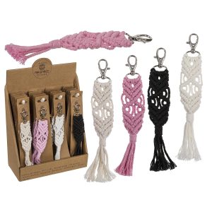 Μπρελόκ Κλειδιών Μακραμέ 80% Βαμβάκι/20% Polyester 2.7x14cm Σε 4 Χρώματα