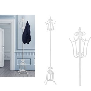 Κρεμάστρα Λευκή Μέταλλο Φ28xH180cm